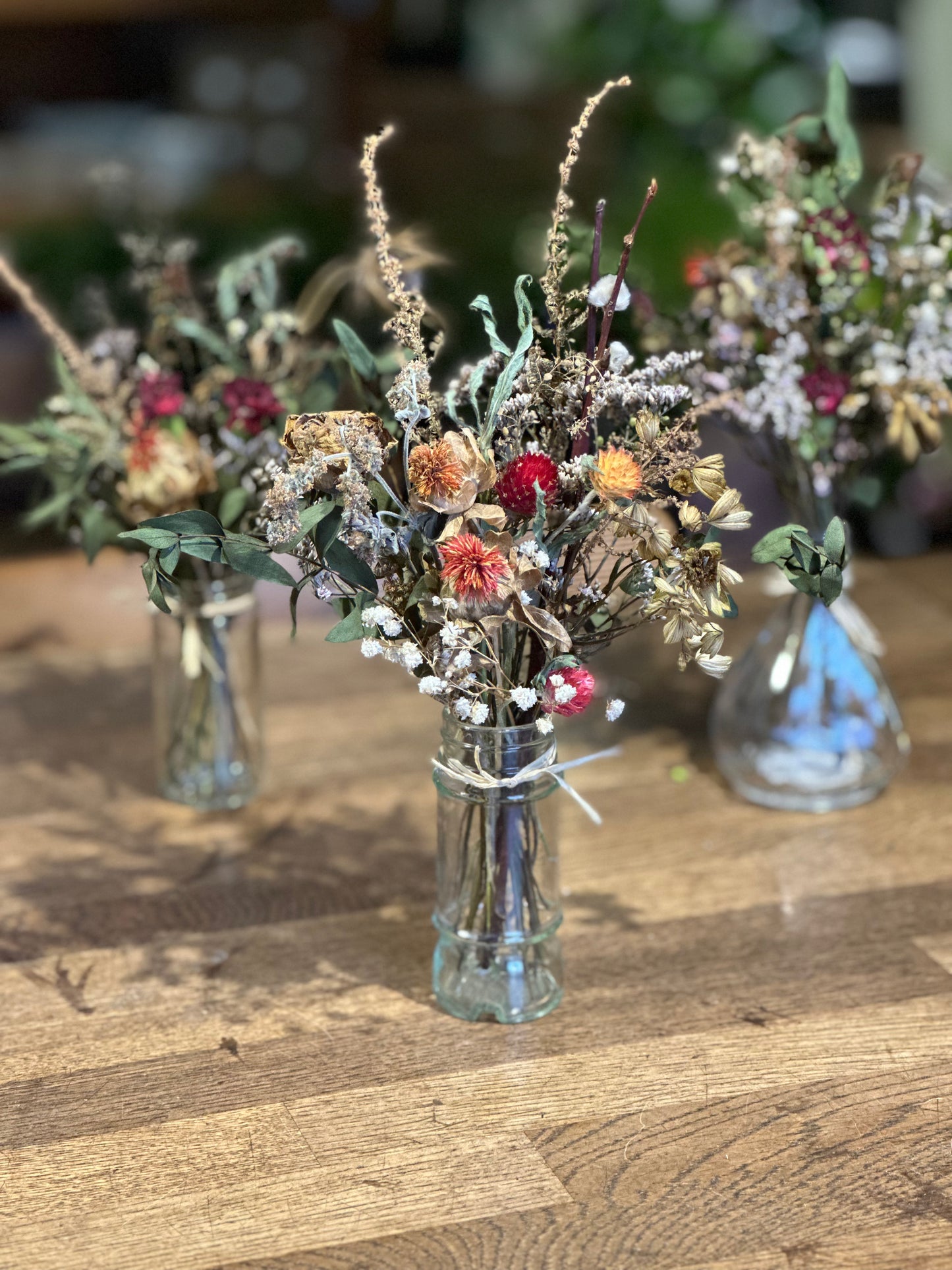 Seasonal Dried Jam Jar Posy