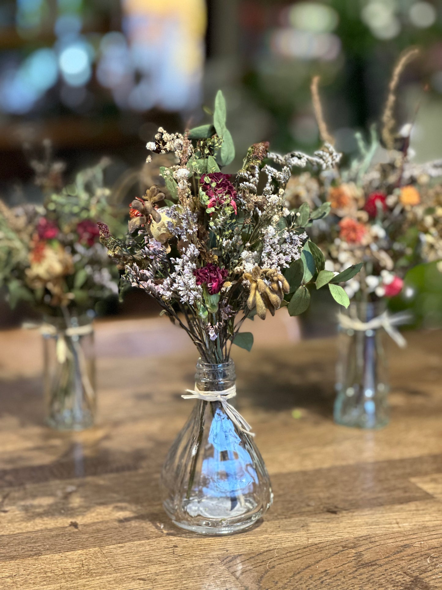 Seasonal Dried Jam Jar Posy