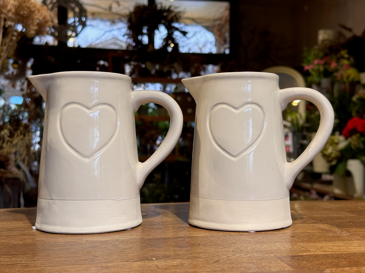 White Ceramic Heart Jug